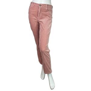 Paige Hoxton Slim Pink Blush High Rise Wide Wale Corduroy Ankle Jeans Size 27